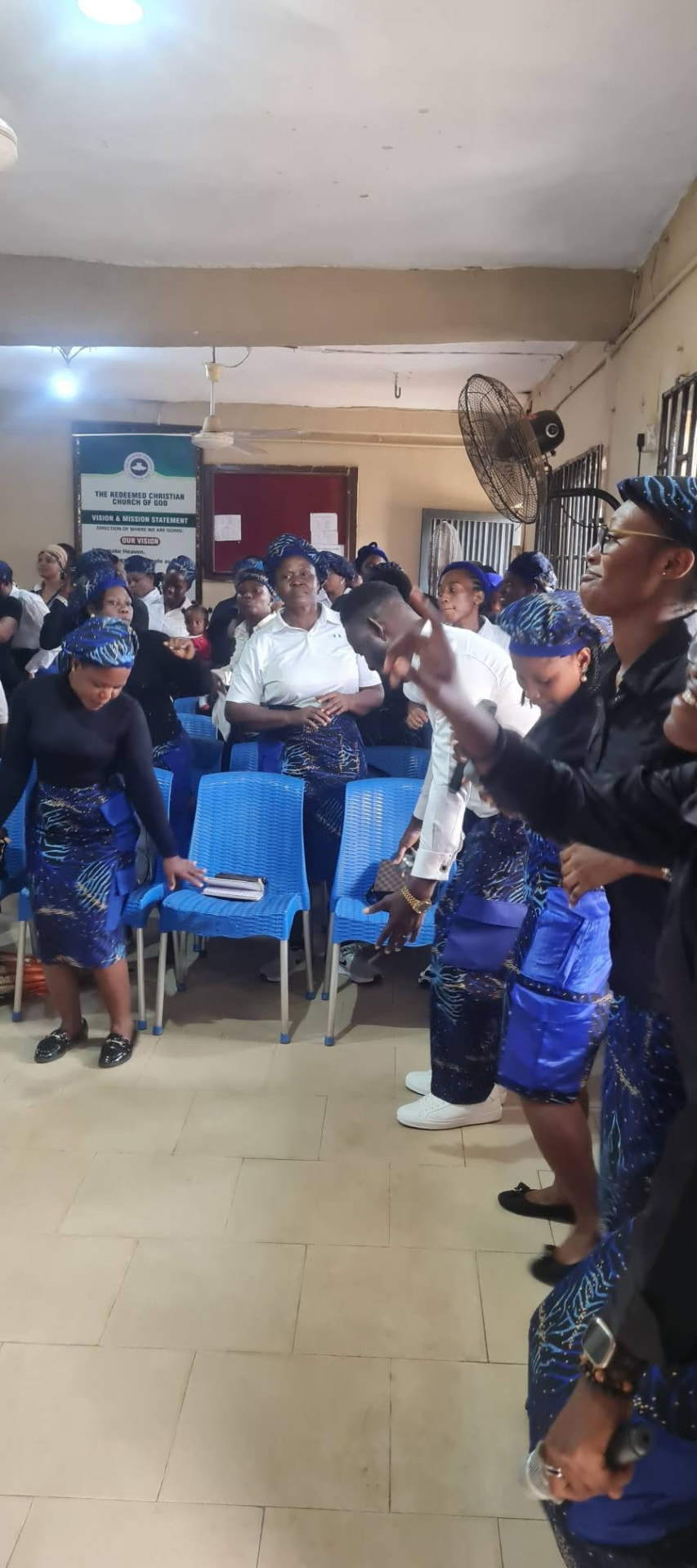 Members worshipping together in the sanctuary